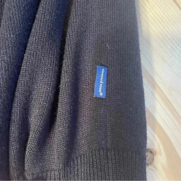 VINEYARD VINES Merino Wool Blend Men's 1/4 Zip Sweater SIZE LARGE Pullover Blue - Picture 4 of 9